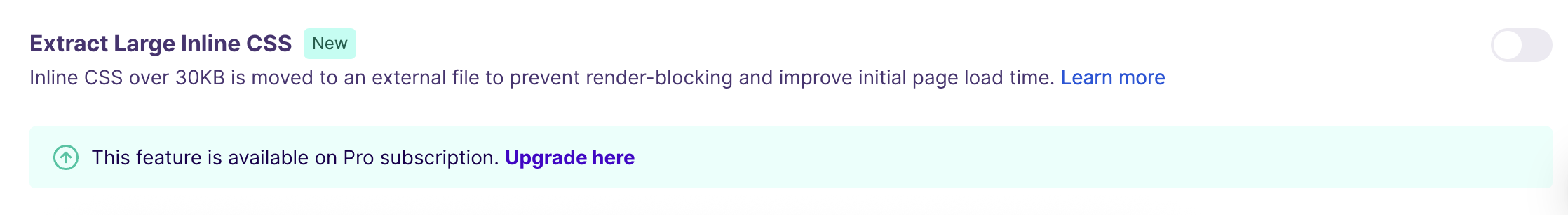 Extract Large Inline CSS by NitroPack